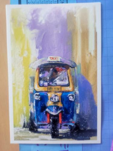 Colorful tuk tuk taxi in Kuala Lumpur, Malaysia.
