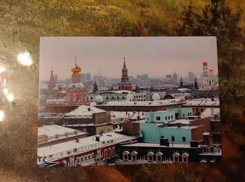 View of the Moscow Kremlin from the observation deck of the Cathedral of Christ the Saviour