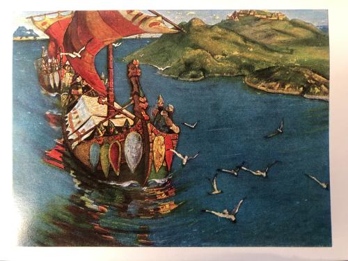 Fragment of the painting on the ship