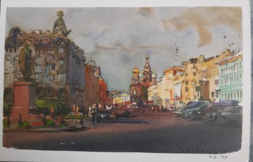 Vintage postcard printed in Riga shows view of the city circa June 2016 in Riga.