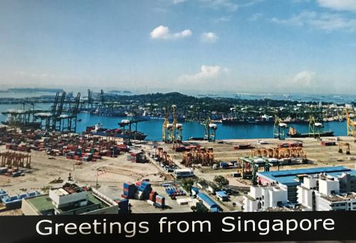 Cargo terminal with cranes and containers. Freight transportation. Cargo terminal with cranes and containers. Freight transportation.
