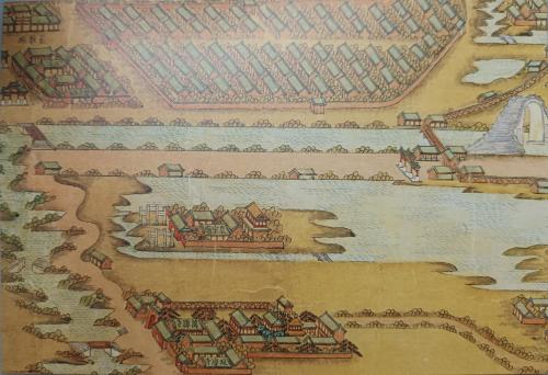Ancient map of the city of Nakhon Ratchasima, Thailand