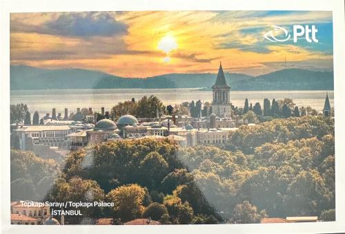 Postcard printed in Ukraine shows view of the city of Kiev.