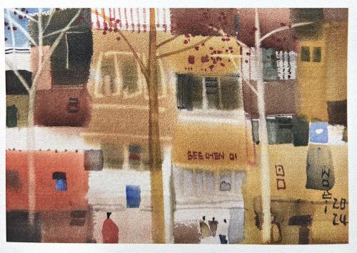 A postcard printed in China shows image of the city of Beijing, circa 2011.