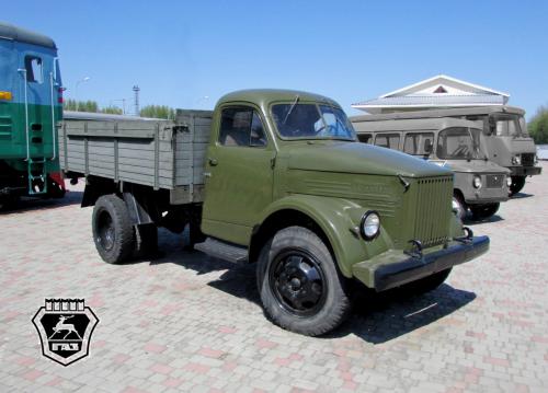Vintage military truck on display at the annual flea market.
