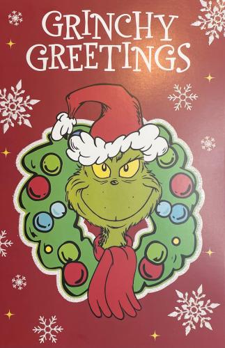 Christmas Greeting Card with a Cute Owl in Santa Hat