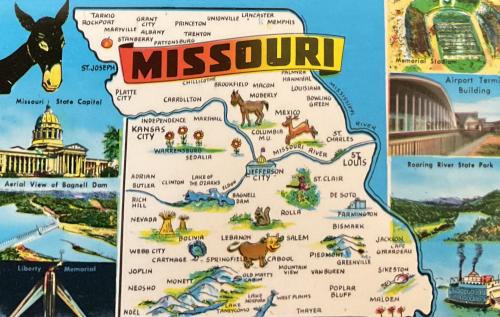 missouri map souvenir
