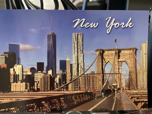 New York City Manhattan skyline. NYC is the capital and most populous city of the United States