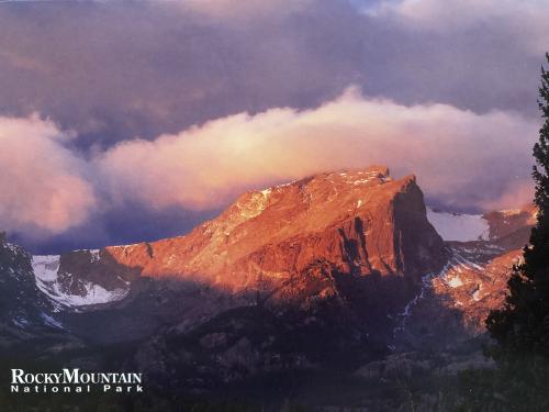 Sunrise in Glacier National Park, Montana, USA, with a view of the Grand Teton.
