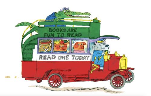 Crocodile truck with food in hand drawn style. Vector illustration.