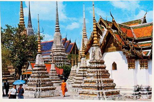 Wat Phra Kaew, Bangkok, Thailand - Vintage postcard