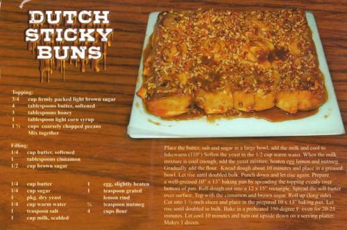 Dessert menu with sweet and sour sauce on a wooden table.