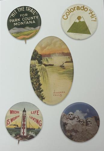 Easter egg with the image of the forest and mountains in the background