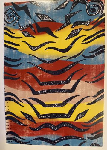 Colorful abstract painting on canvas. Modern art. Contemporary art.
