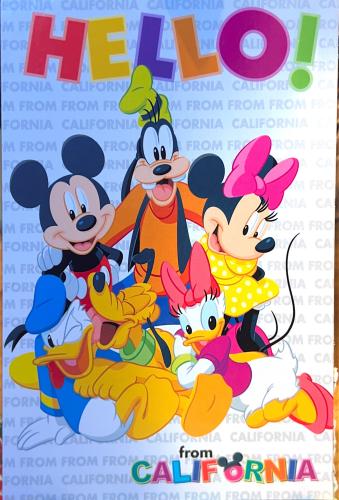 Illustration of a group of cartoon animals on a textured background