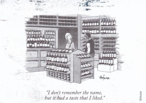 Hand drawn illustration of a pharmacist and customer in a drugstore.