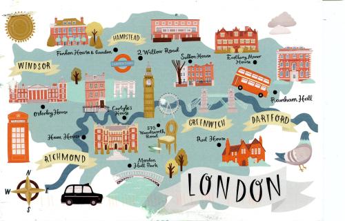 London, England. Travel to United Kingdom. Hand drawn vector illustration.