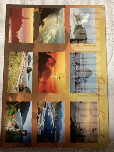 Vintage photo album with colorful abstract painting. Can be used as background