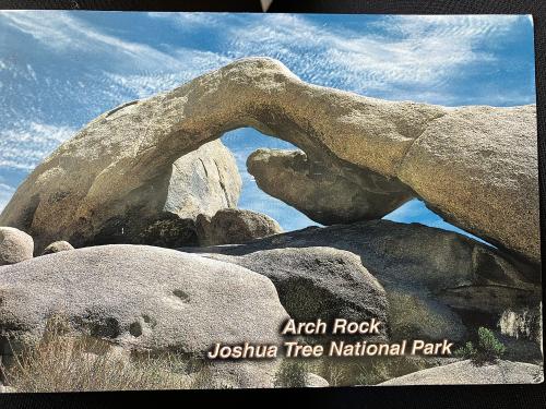 Huge stone arch with blue sky background. 3D illustration.