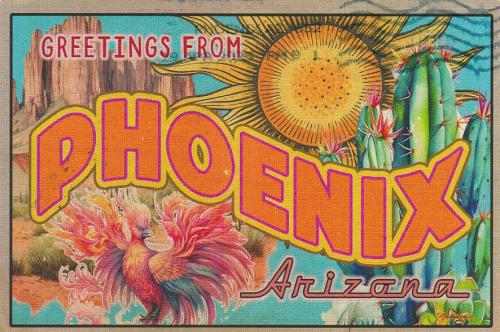 A stamp printed in PHOENIX shows image of a flower, circa 1980.